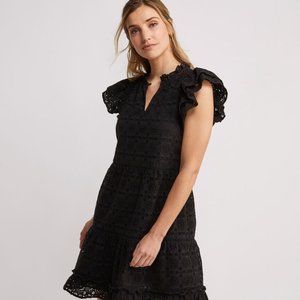 Vineyard Vines Black Eyelet Tiered Dress
